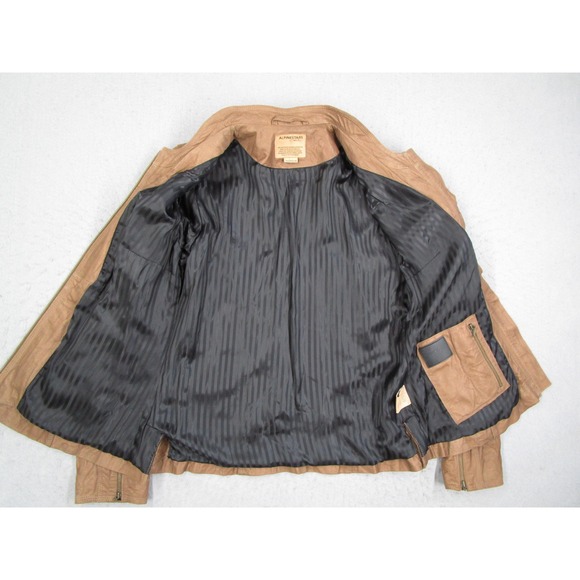 Alpinestars by Denise Focil Women Medium Tan Leather Moto Cafe Racer Jacket - Picture 4 of 12